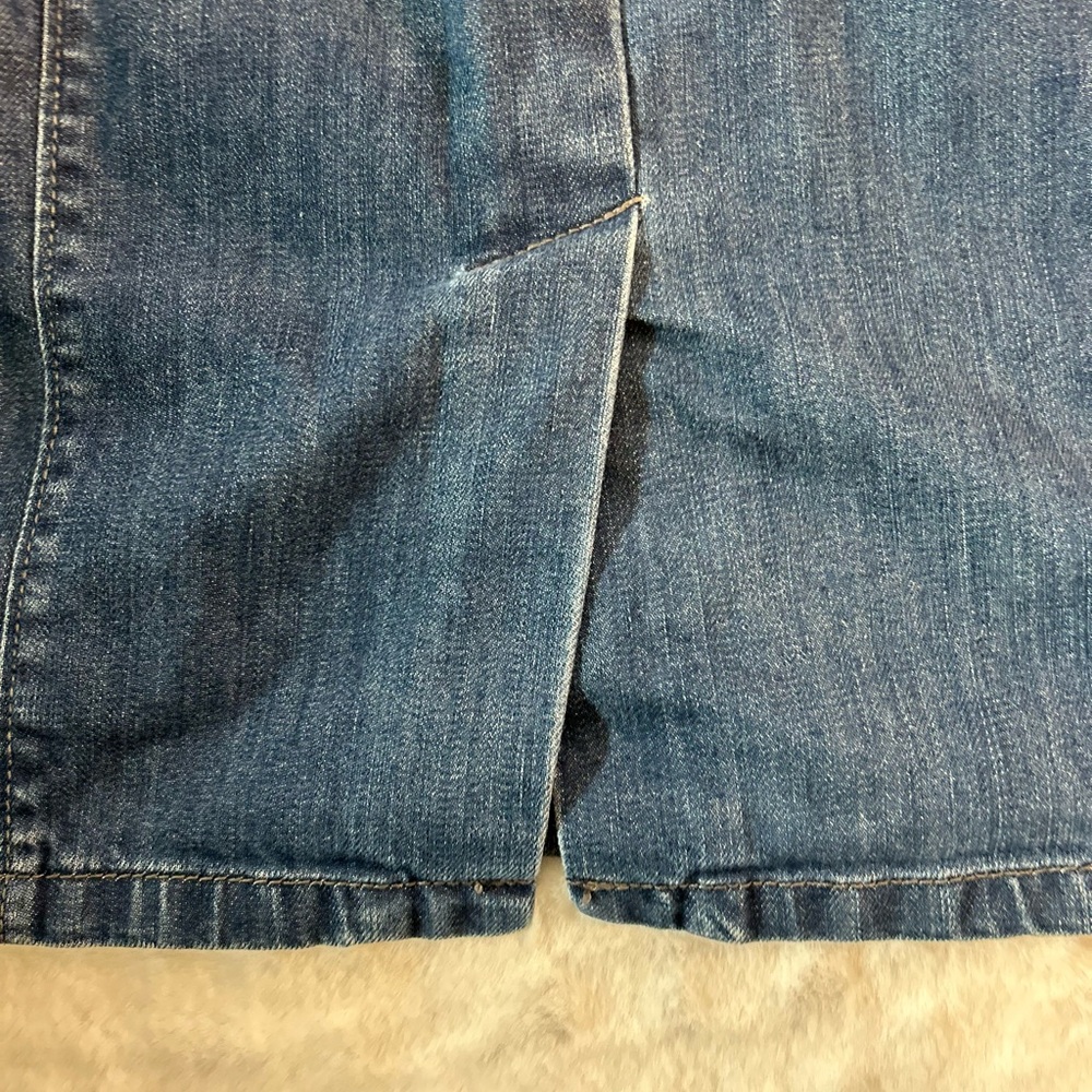 Ann Taylor Denim Pencil Skirt Women’s Size 12 Blue Stretch Midi Skirt - Picture 6 of 11